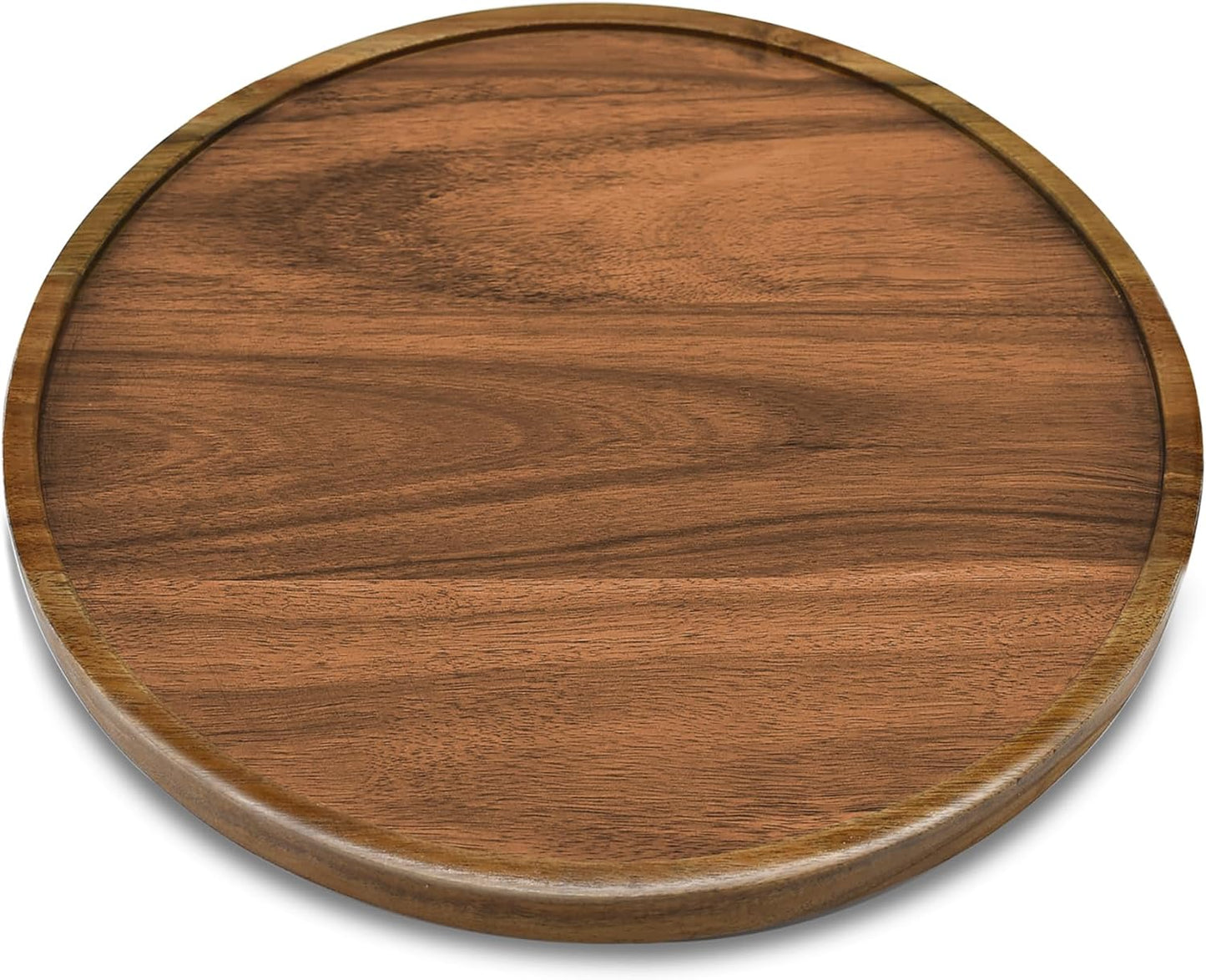 9" Acacia Wood Lazy Susan Organizer Kitchen Turntable for Cabinet Pantry Table Organization,2 Pack