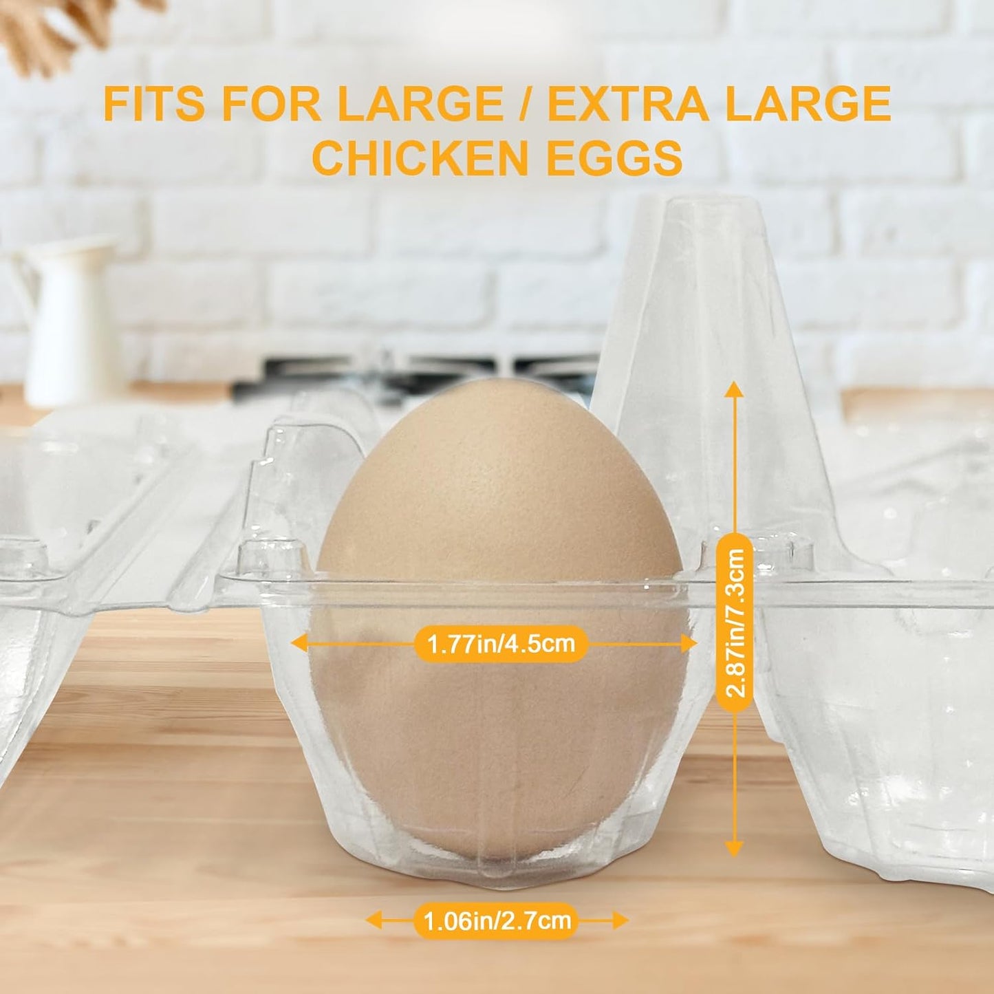 40 Pack Jumbo Egg Cartons 12 Count - Duck Plastic Egg Cartons Cheap Bulk Large 1 Dozen -,Clear Empty Chicken Egg Carton for Fresh Duck Eggs