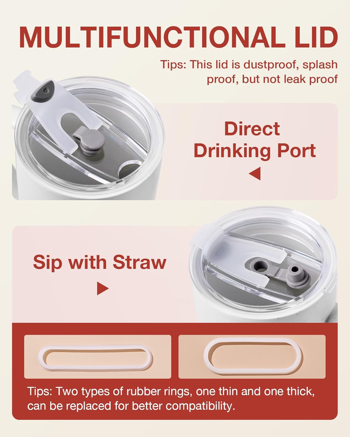 famiware Milkyway Coffee Mugs, 20oz Large Coffee Mug, Ceramic Mug Set of 2 with Lid, Cup Set with Handle for Latte, Tea, Cocoa, Milk, Home & Office, Dark Gray