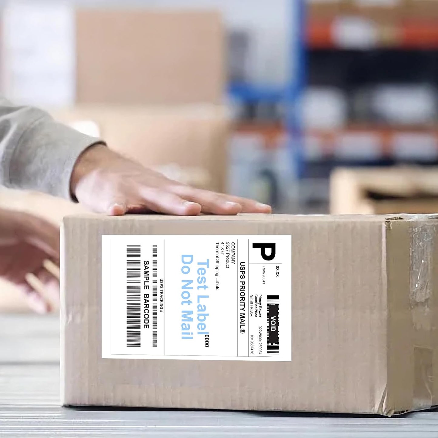 9527 Product 4" x 6" Thermal Labels for Zebra Rollo Direct Thermal Printers, 1 Roll 250 Labels Blank Direct Thermal Shipping Label