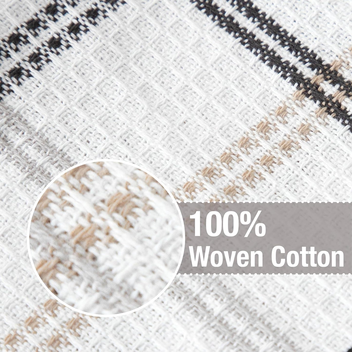 T-FAL Premium Waffle Dish Cloths: Highly Absorbent, Super Soft Long Lasting - 100% Cotton, 12"x13" Flat Waffle Dish Towel for Cleaning & Drying Dishes, (4-Pack), Neutral