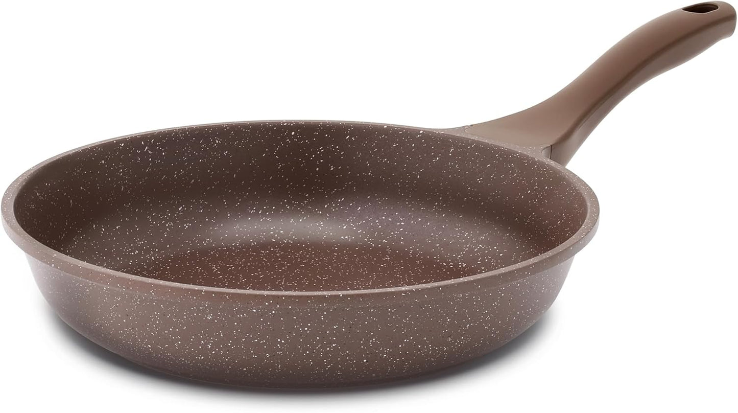 SENSARTE Nonstick Frying Pan Skillet, Non Stick Omelette Pan, Healthy Stone Cookware Chef's Pan PFOA Free, Toffee Brown (8 Inch)