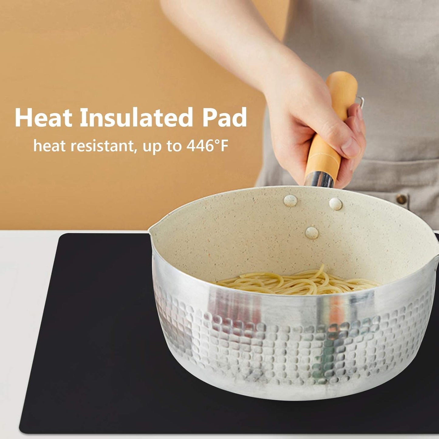 Gartful Extra Large Silicone Mats for Countertop, 28" by 20" Multipurpose Mat, Counter Table Protector, Desk Saver Pad, Placemat Nonstick Nonskid Heat-Resistant Pad, Black