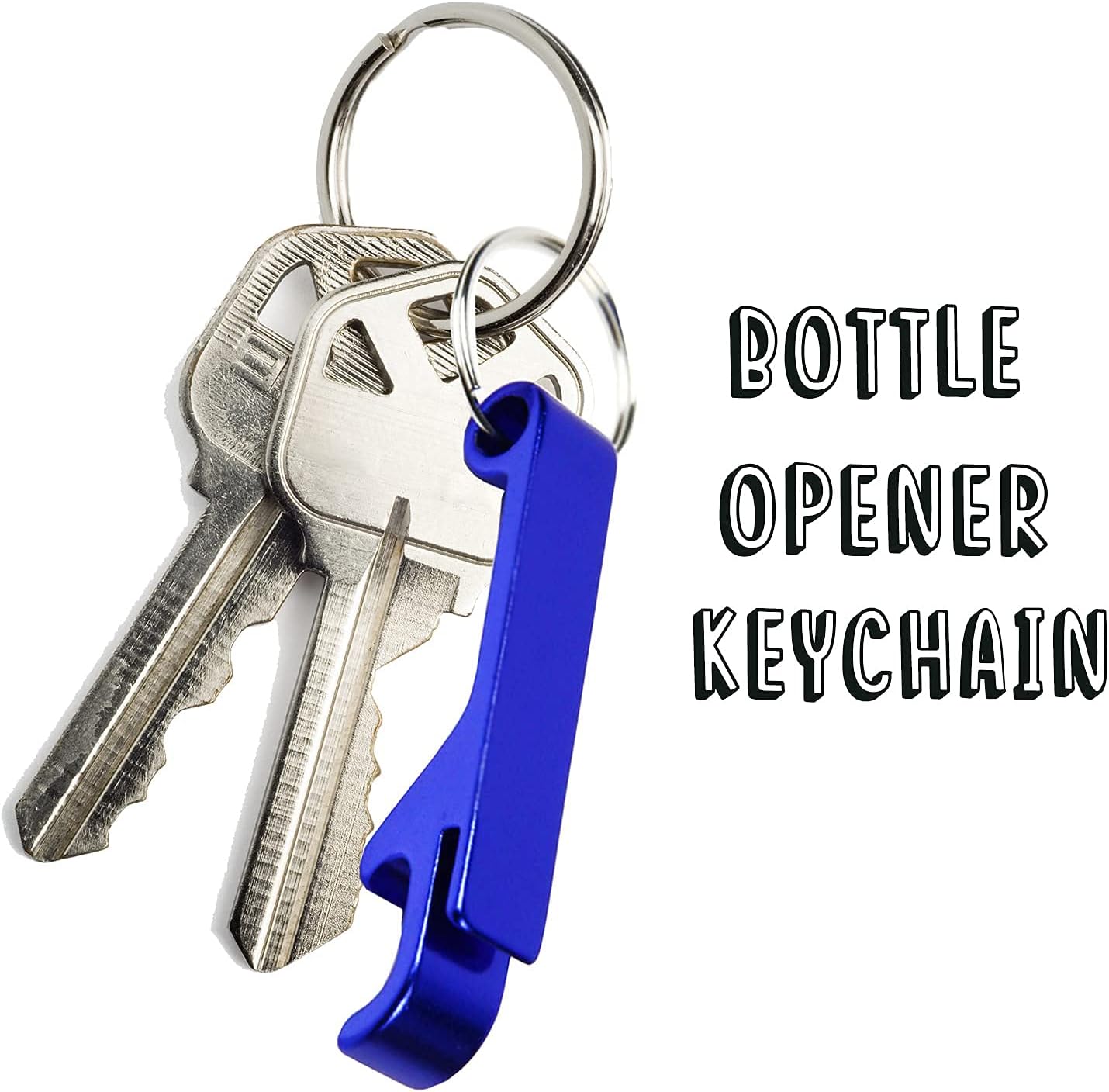 Bottle Opener Keychain Bulk 20 Multicolor Aluminum Can Beer Opener Ring Gift for Party Favor Wedding Favor Bartender Groomsmen Fathers Day