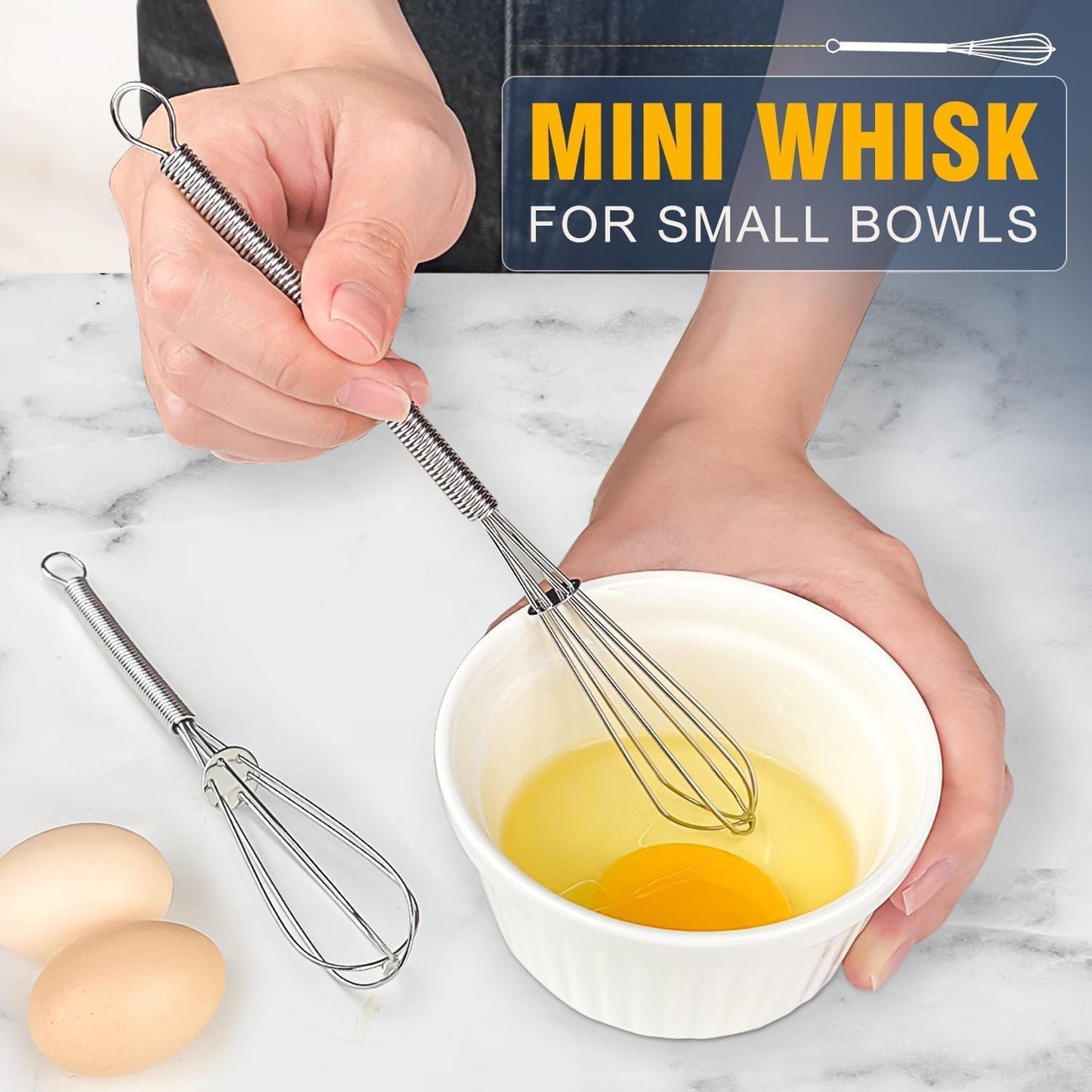 Whisk Eddeas Silicone Whisk Set of 6.Silicone whisks for cooking non Scratch.BPA Free and Dishwasher Whisk.7+9+11inch Colorful Wisk Great for cooking and Baking.（6pcs ）