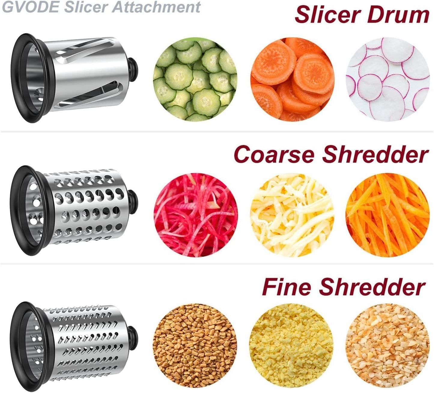 Meat Grinder and Cheese Grater Attachment for KitchenAid Stand Mixer, Slicer Shredder & Meat Grinder with Sausage Stuffer, 2 Pcs for Kitchen Aid Accessories and Attachments