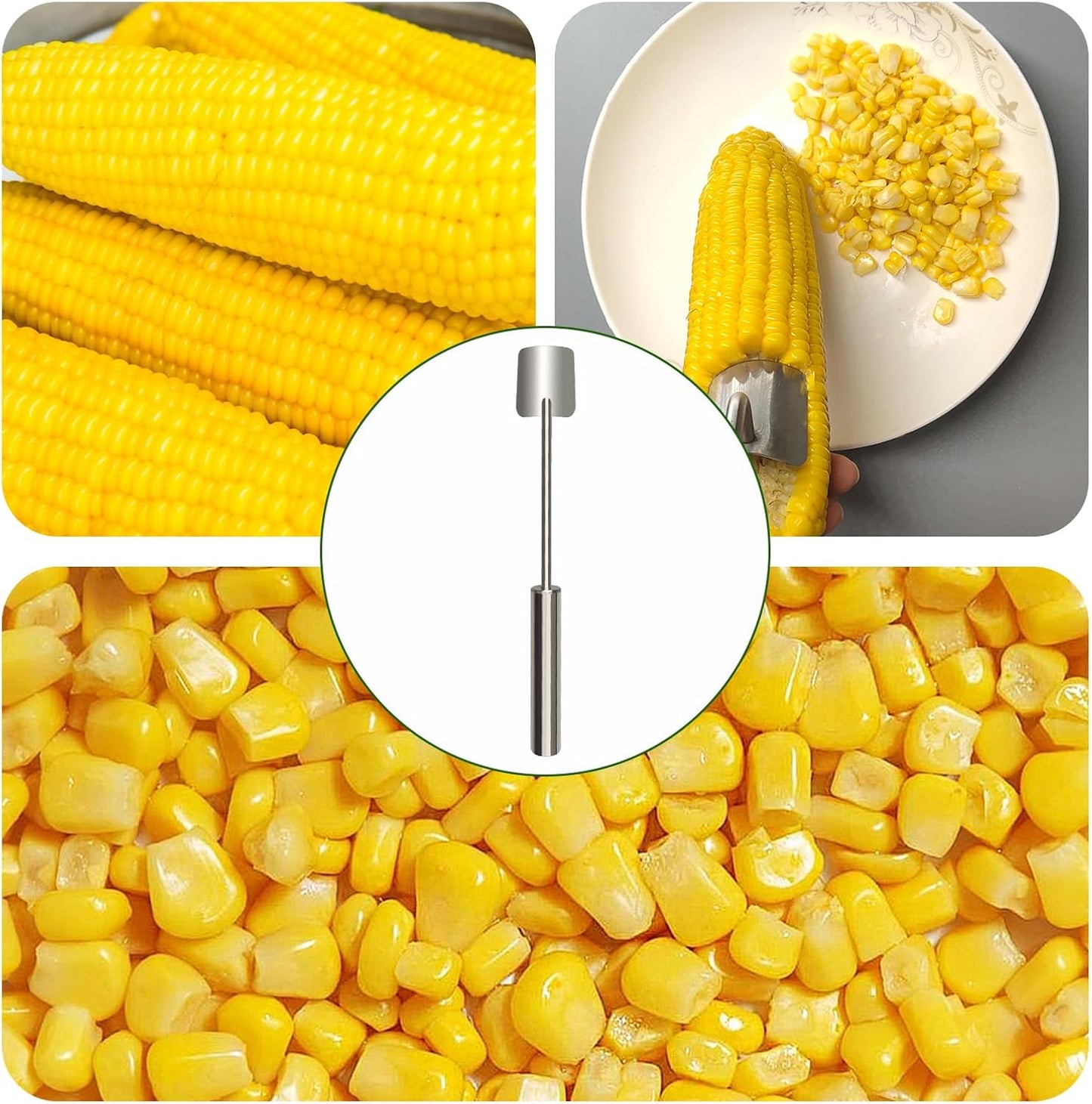 EGZ Corn Cob Peeler Peeler Easy Clean Corn Cob Stainless Steel Splitter Tool Suitable for Home Kitchen, Restaurant Chef, Picnic Lovers (bopidao-1)