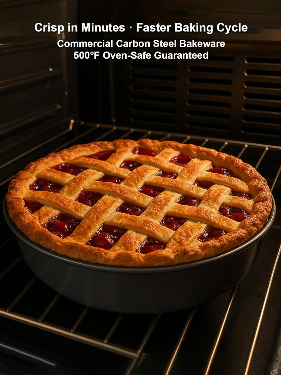 10×2.6 Inch Deep Pie Pan with Cake Server for Pie Tart Quiche Baking. Round Cake Pan with Non-Stick Coating, Rugged Carbon Steel. Gift for Women Wife Christmas Thanksgiving Party Festival