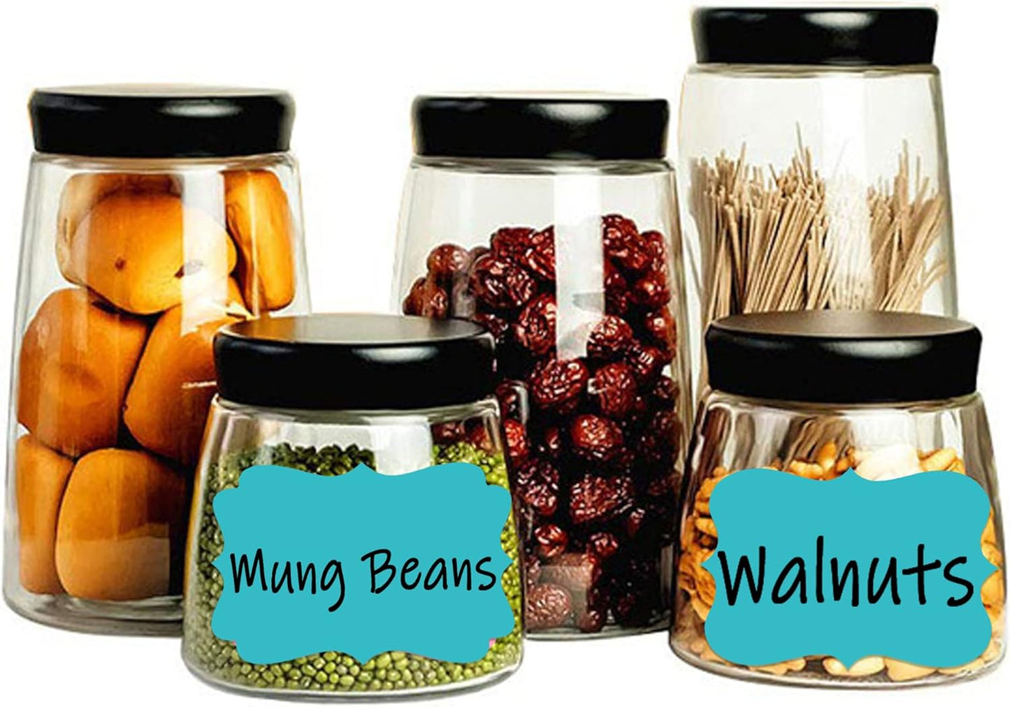 SALEMAR 2" x 3" Cyan Blue Sticker Labels, 200PCS Self-Adhesive Write On Tags for Essential Oil, Bottles, Food, Jars, Canning, Christmas (Cyan Blue)