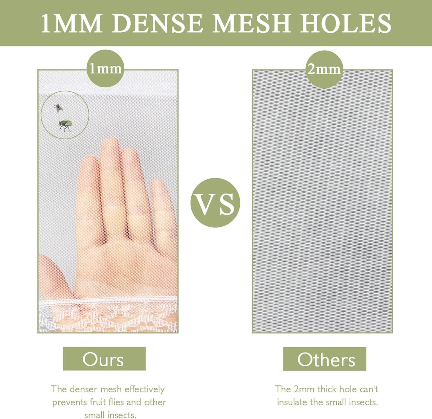 7Pack Various Size (40x24*1,17x17*2,14x14*2,12x12*2) Pop-up Food Tents Food Covers for Outside Mesh to Keep Bugs away,Reusable Collapsible Food Nets for Picnic Party BBQ Wedding Fruit