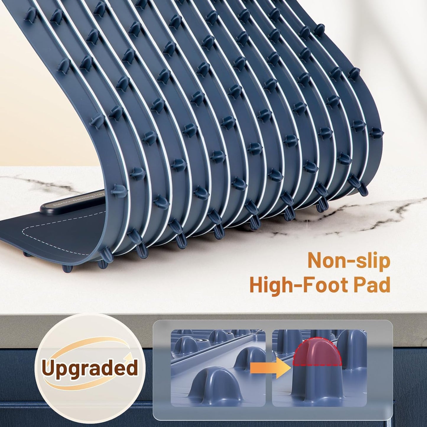 Warming Tray with Full Surface Heating, Foldable & Portable Food Warmer, 3 Temperature Settings & Child Lock, Premium Silicone Warmer Mat for Parties, Family Gatherings, Holidays, Daily Use