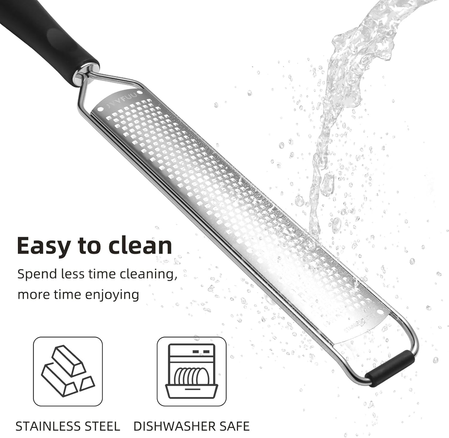 Premium Lemon Zester Grater,Kitchen Tool for Parmesan Cheese, Lemon, Ginger, Garlic, Nutmeg, Chocolate, Vegetables, Fruits,Sharp Stainless Steel Blade,Dishwasher Safe (Black+Yellow)