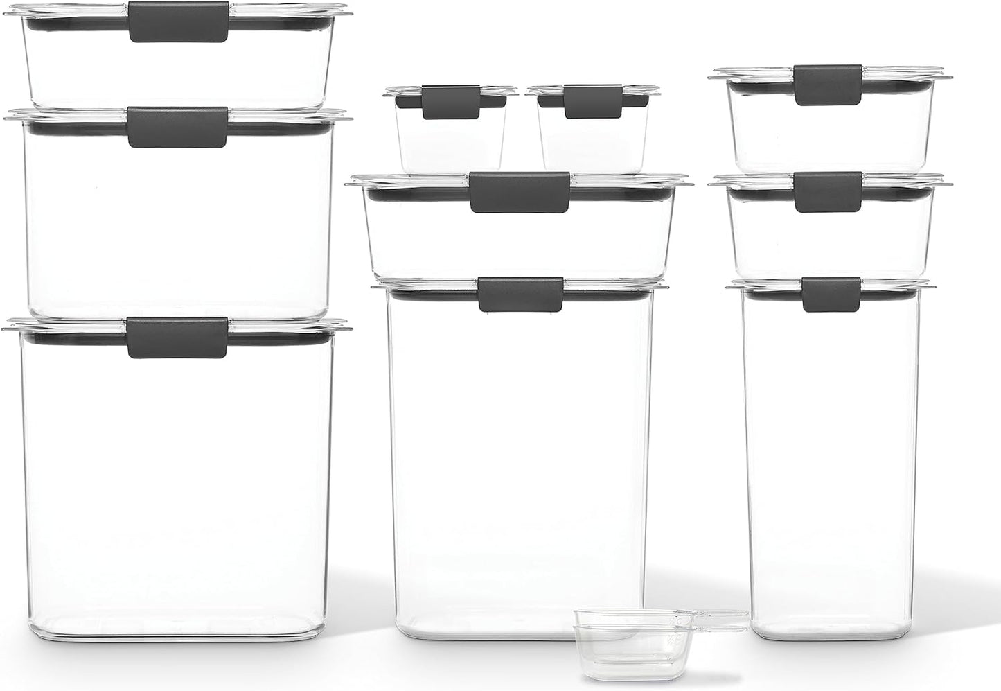 Rubbermaid Brilliance Pantry 10 Piece Set, Clear and Airtight Food and Pantry Storage Containers