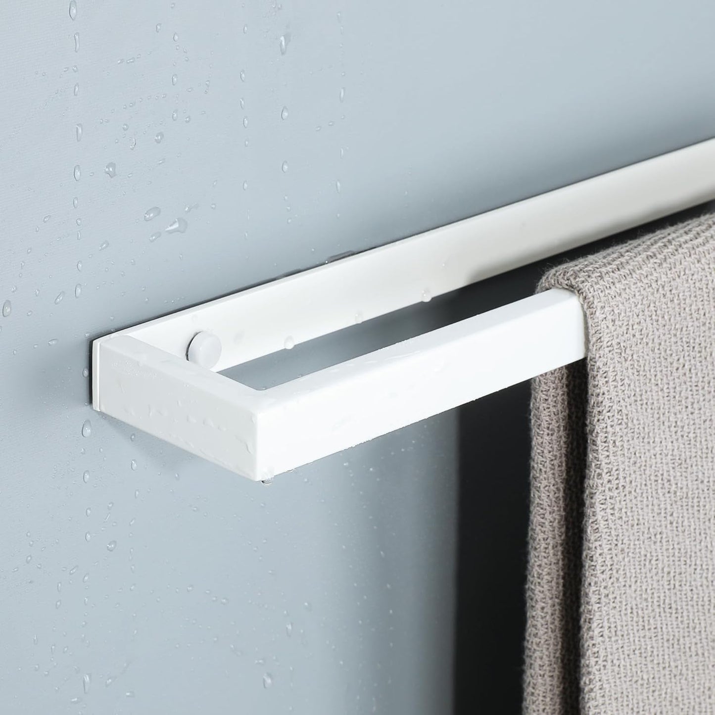 Alise Bath Towel Bar,Wall Mount Towel Holder Towel Rack Towel Hanger for Bathroom Lavatory,24'' SUS304 Stainless Steel Towel Rail,White Finish,GJF060-W