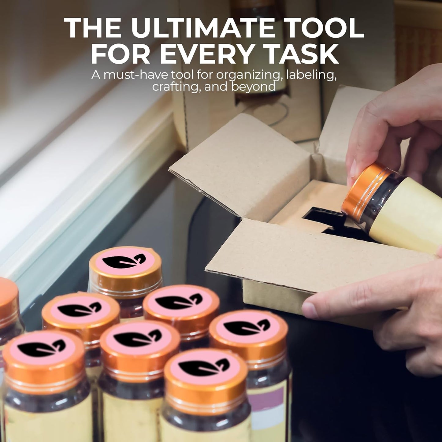 Perco Pink 2-Inch Perforated Circle Dot Thermal Sticker Labels — 300 Stickers/Roll, Direct Thermal Printer Compatible—with Permanent Adhesive for Organizing, Color Coding, Bin Labeling—Made in USA