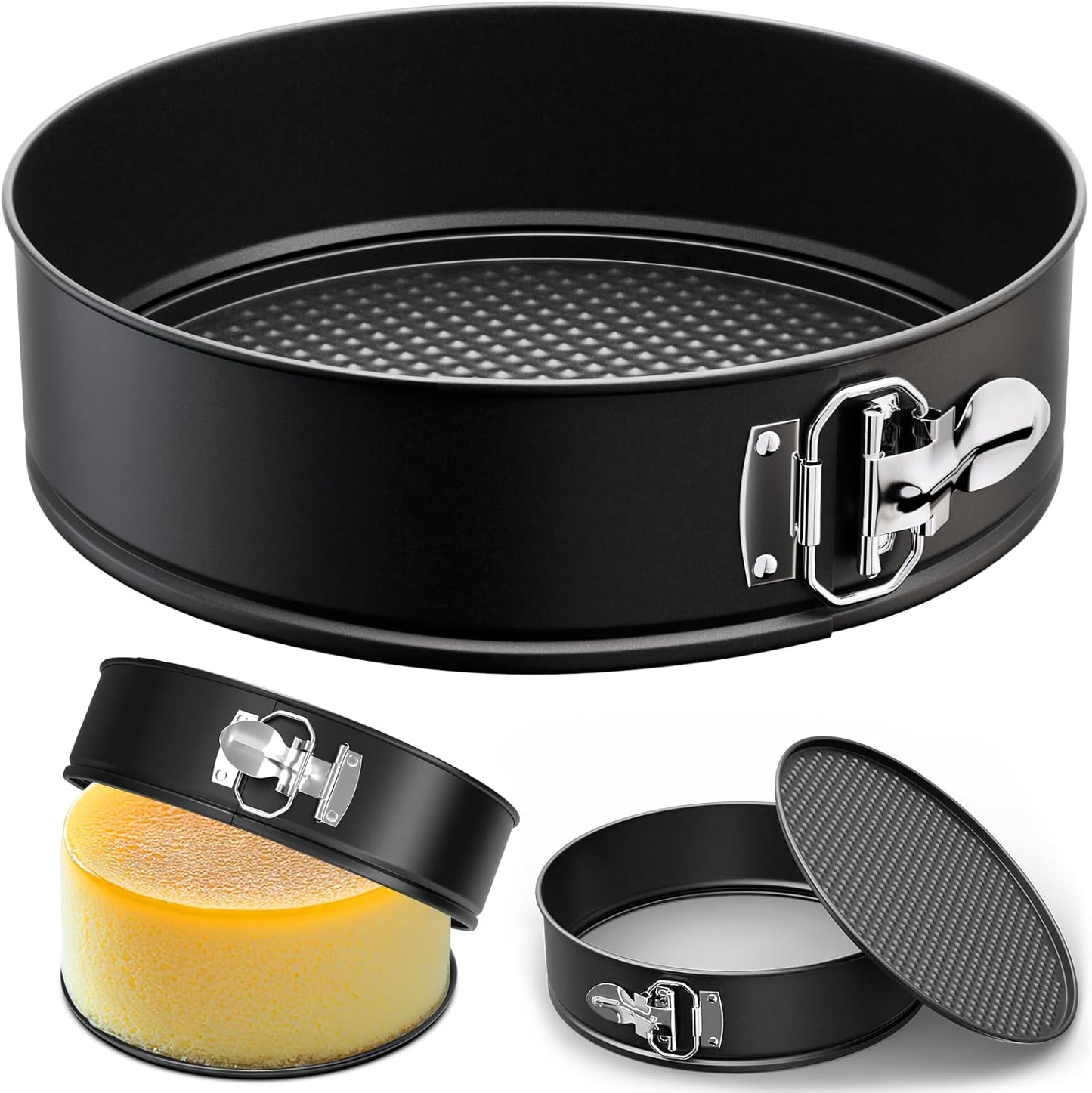 10 Inch Springform Pan with Removable Bottom, Non-stick Round Spring Form Cake Mold Cheesecake Pan For Baking