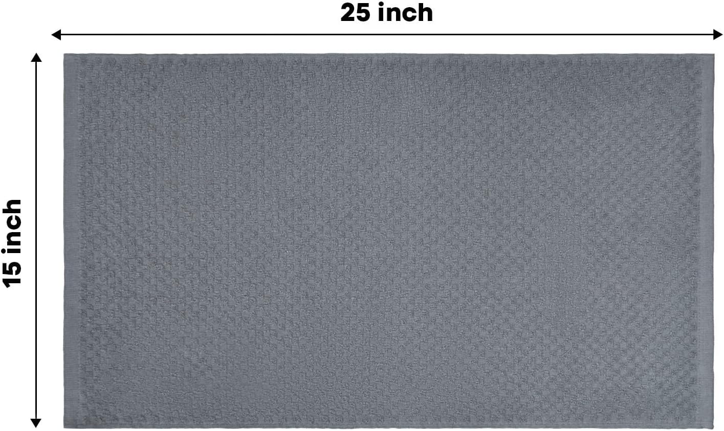 Artoid Mode Ring Spun Cotton Grey Kitchen Dish Towels, 15x25 Inch Ultra Soft Absorbent Quick Drying Household Cleaning Tea Towels Bar Towels Set of 4