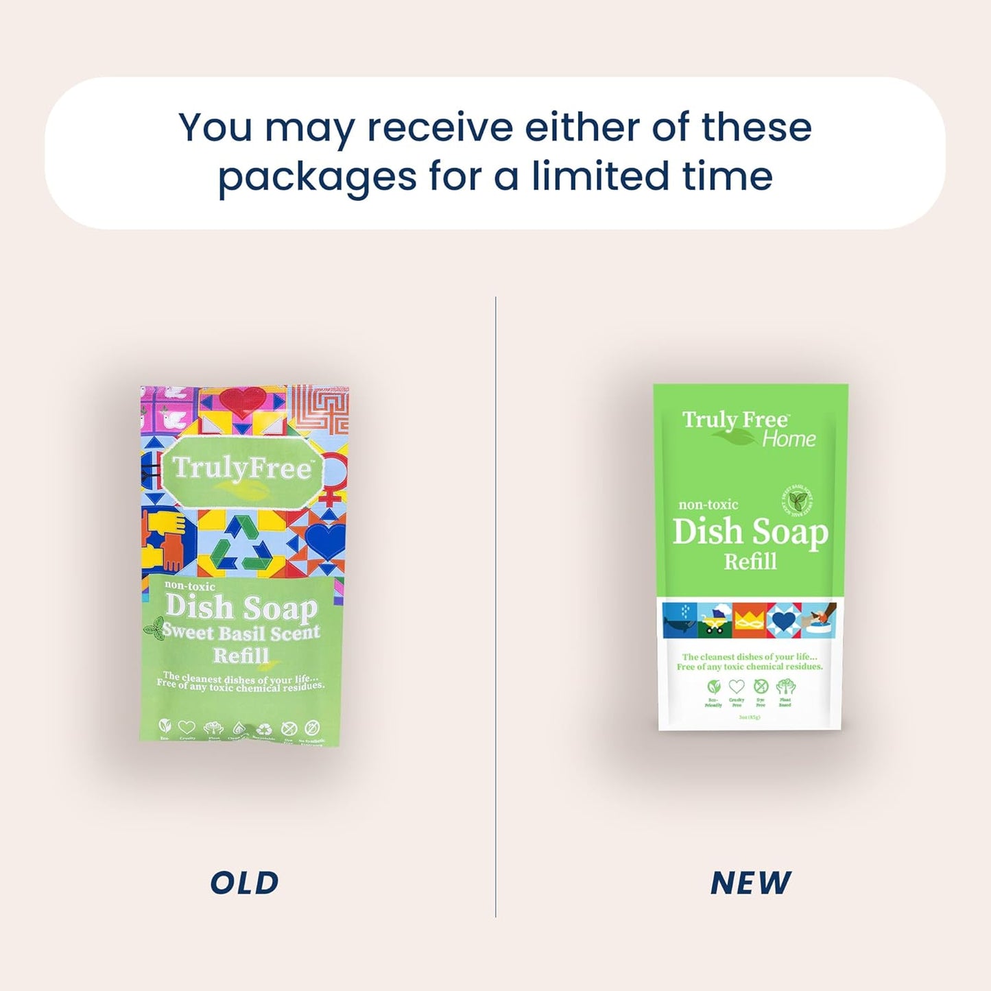 Natural Concentrated Dish Detergent Dishwashing Liquid | Plant-Based Dish Soap | Sweet Basil Fresh Scent | Pack of 3