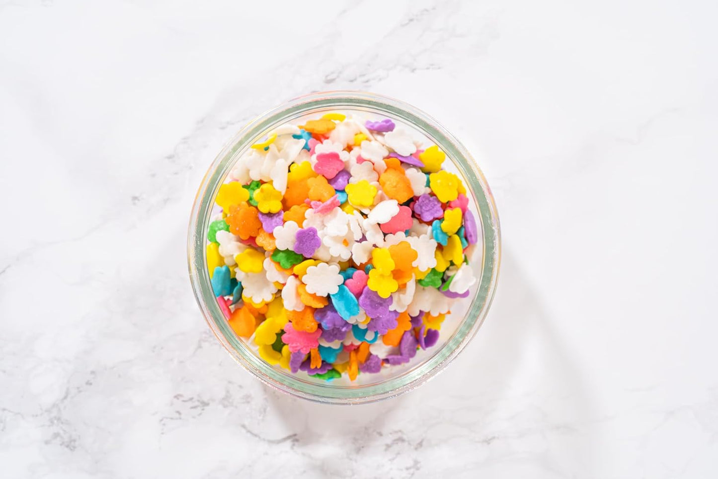 Bakerpan Spring Sprinkles for Cake Decorating - Flower Confetti Edible 4 Ounces - Edible Confetti Sprinkles for Cupcakes, Ice Cream, Cookies, Cakes (Made in USA)