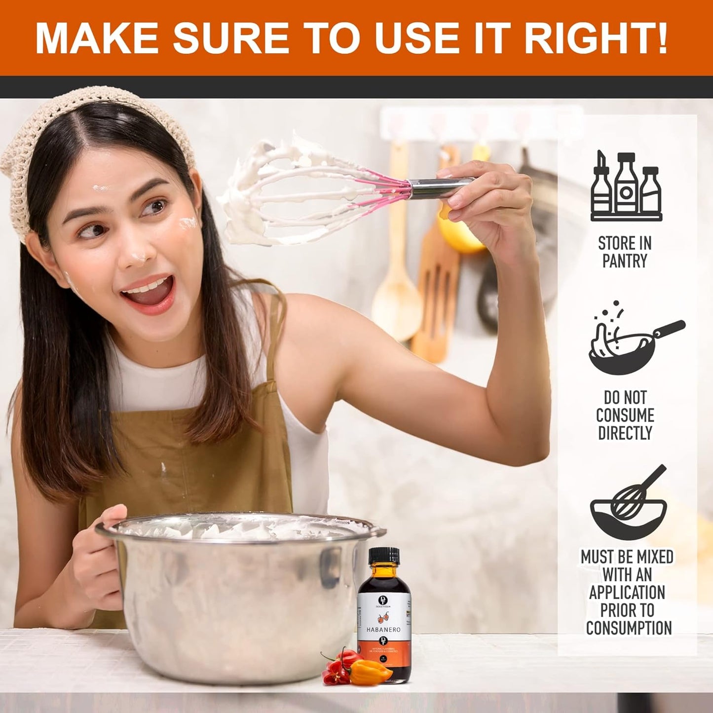 Dolce Flav Natural Habanero Extract (Oil-Soluble) 8 oz – Kosher, Sugar-Free, Concentrated Spicy Habanero Flavoring for Savory Dishes, Sauces & Confections, Includes Measured Dropper