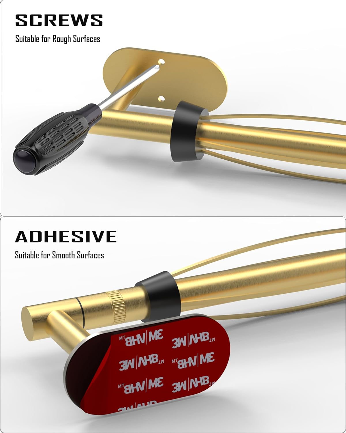 Paper Towel Holder Under Cabinet, Single Hand Operable Roll Holder with Damping Effect,No Drilling or Wall Mounted SUS304 Stainless Steel for Kitchen Bathroom (Brushed Gold)