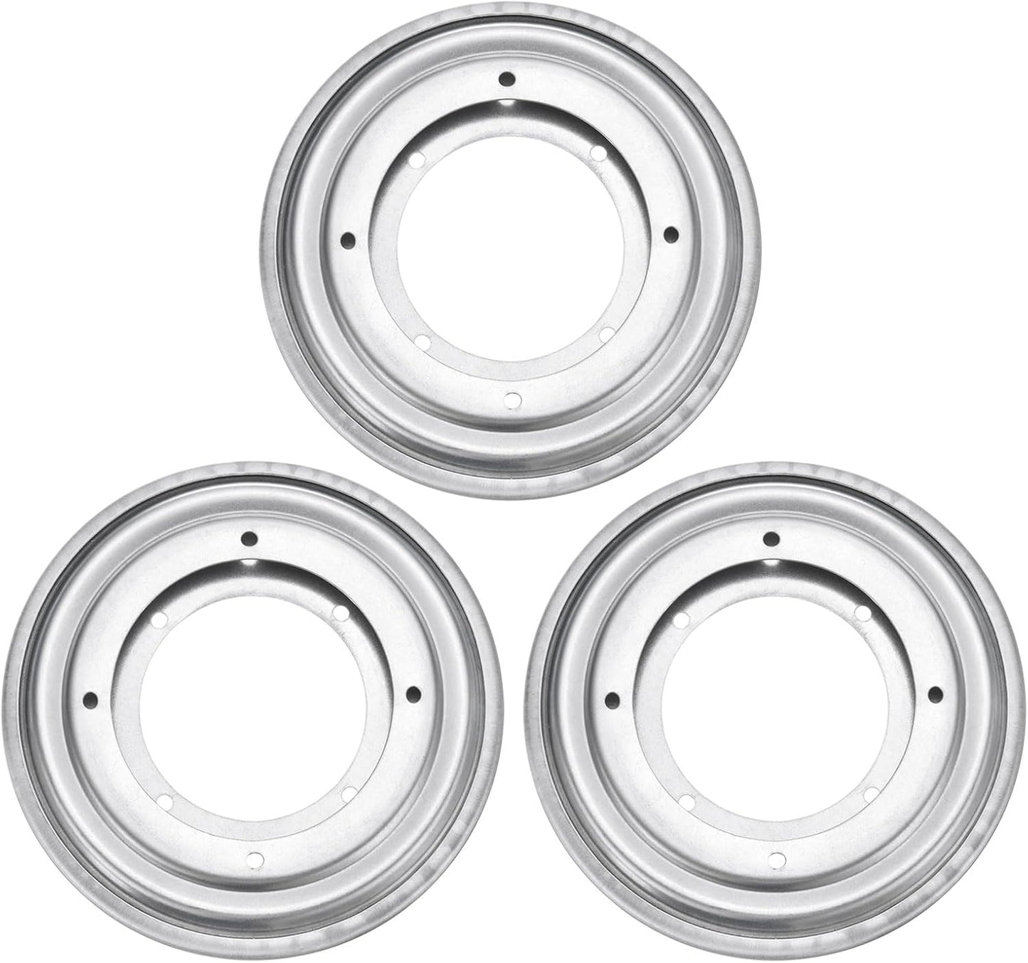 uxcell 3Pcs 5.5 Inch Rotating Bearing Plate, Swivel Plate Stand Lazy Susan Hardware Round Turntable Base Tray for Table Serving Tray Revolving Shelve, Silver