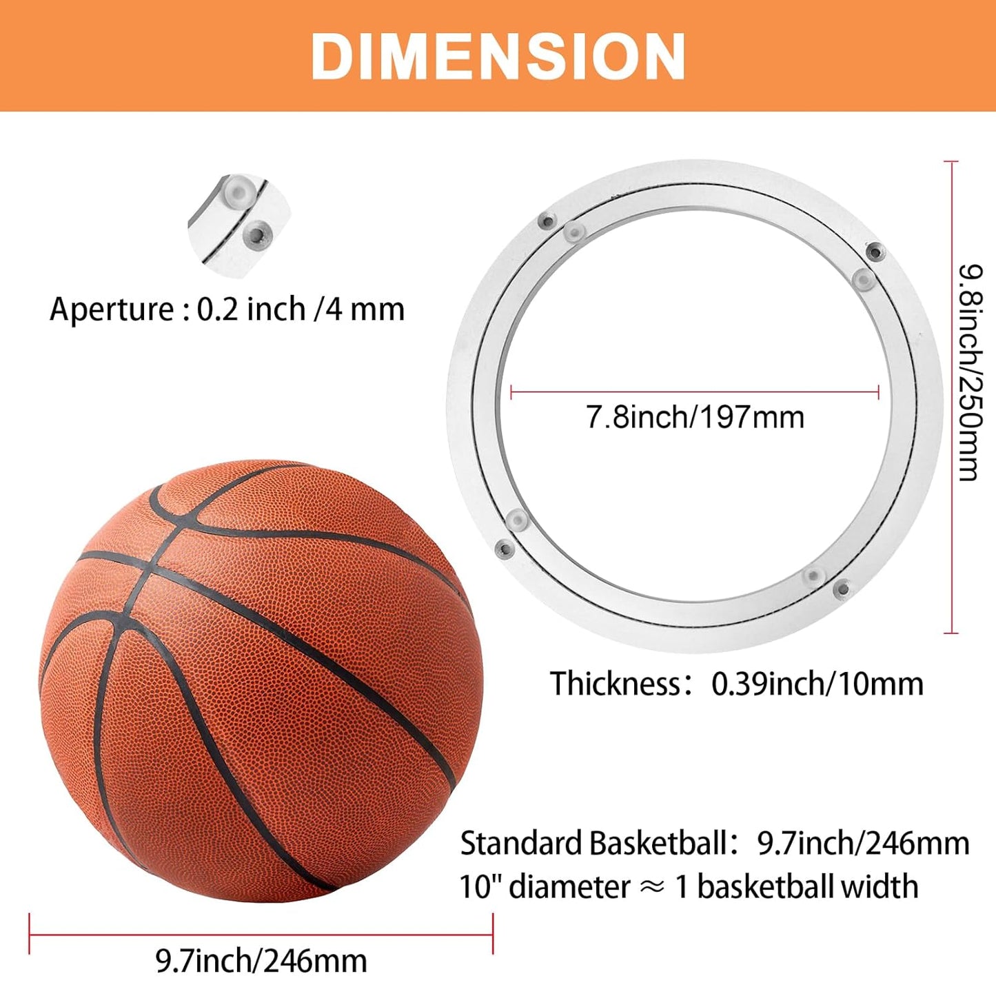 TamBee 10 Inch Lazy Susan Bearing Base - 150lb Capacity Aluminum Heavy Duty Lazy Susan Turntable Mechanism Kit for Smooth Rotation, Universal Hardware for DIY Furniture, Table (Base Only)