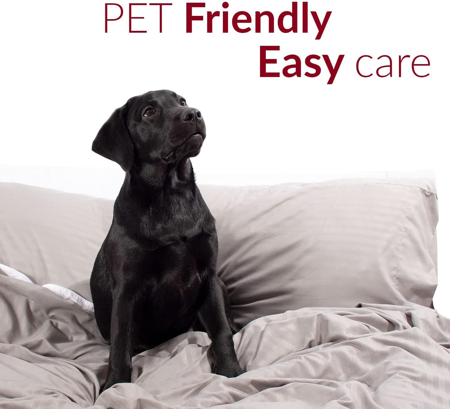 Mellanni Extra Deep California King Sheets - 4 PC Iconic Collection Bedding - Luxury, Ultra Soft, Cooling Bed Sheets - Wrinkle, Fade, Stain Resistant (Cal King, Pinstripe Gray)