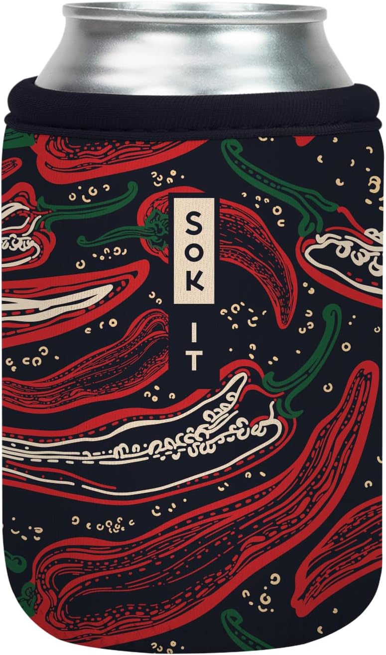 Sok It CanSok Sleeve for Beer & Soda Insulated Neoprene Cover (Hot Stuff, 12oz Can Sleeve)