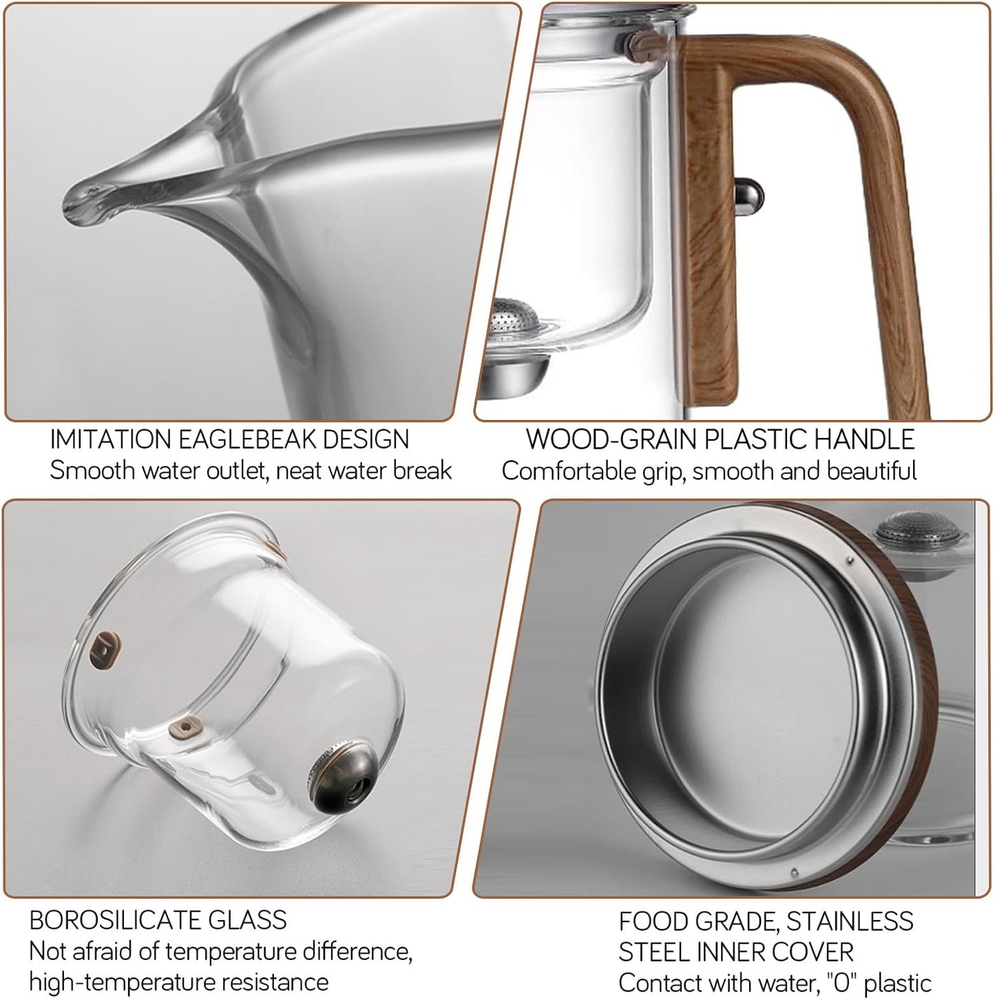 Enchanti Tea Pot - 800ml/27.1oz Witchcraft Magic Glass Teapot, Magnetic Water Separation Design, Borosilicate Infuser Pot with Strainer for Loose Leaf & Herbal Teas, Ideal for Tea Maker