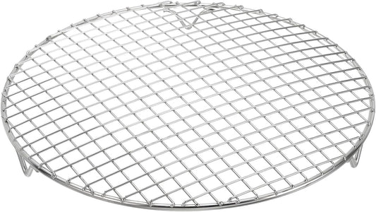 uxcell Round Cooking Rack with Legs, Dia 11 Inch 304 Stainless Steel Barbecue Grill for Cooking Baking Barbecue Air Fryer Racks, Silver