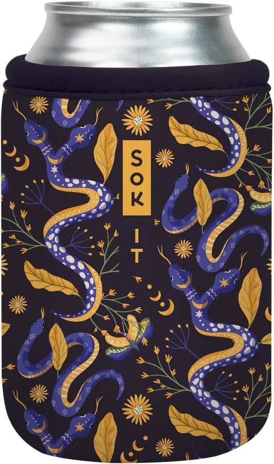 Sok It CanSok Sleeve for Beer & Soda Insulated Neoprene Cover (Celestial Slither, 12oz Can Sleeve)