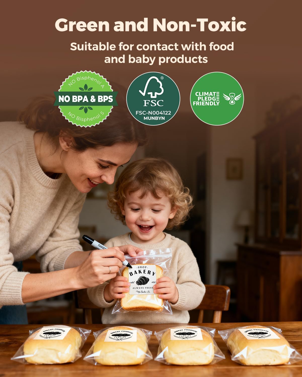 MUNBYN 3"x3" Square Thermal Labels, Compatible with Multiple Thermal Printers, Strong Adhesive, White Address Labels for Barcode, 500 Sheets/Roll