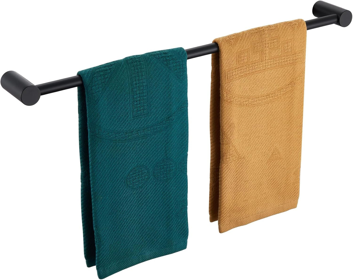 KOKOSIRI Towel Rack Black Bathroom Wall Mounted Towel Holder 20-Inch Bath Towel Bar Hanger Bathroom Hardware Accessories Stainless Steel, B4007BK-L20