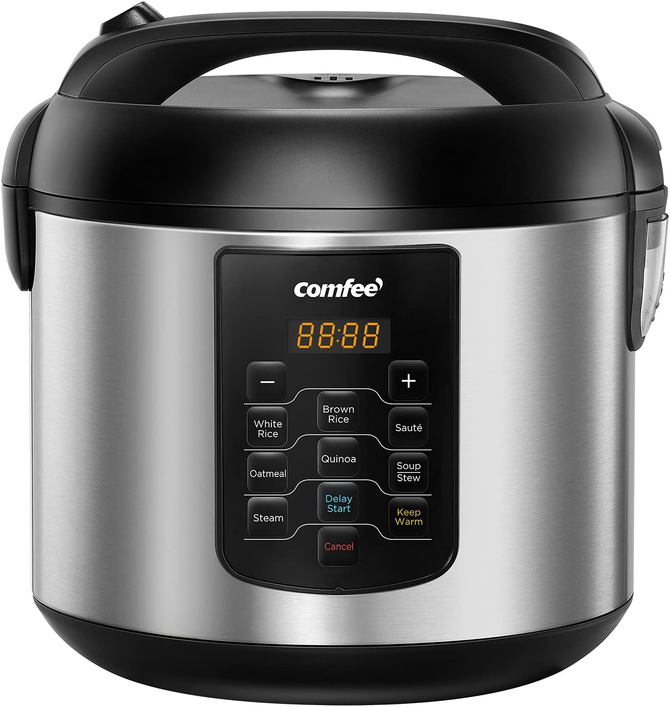 COMFEE' Rice Cooker 10 cup Uncooked/20 cup Cooked , Rice Maker, Steamer, Saute, Steamer and Warmer, 5.2 QT Large Capacity, Brown Rice, Quinoa and Oatmeal, 8 One-Touch Programs