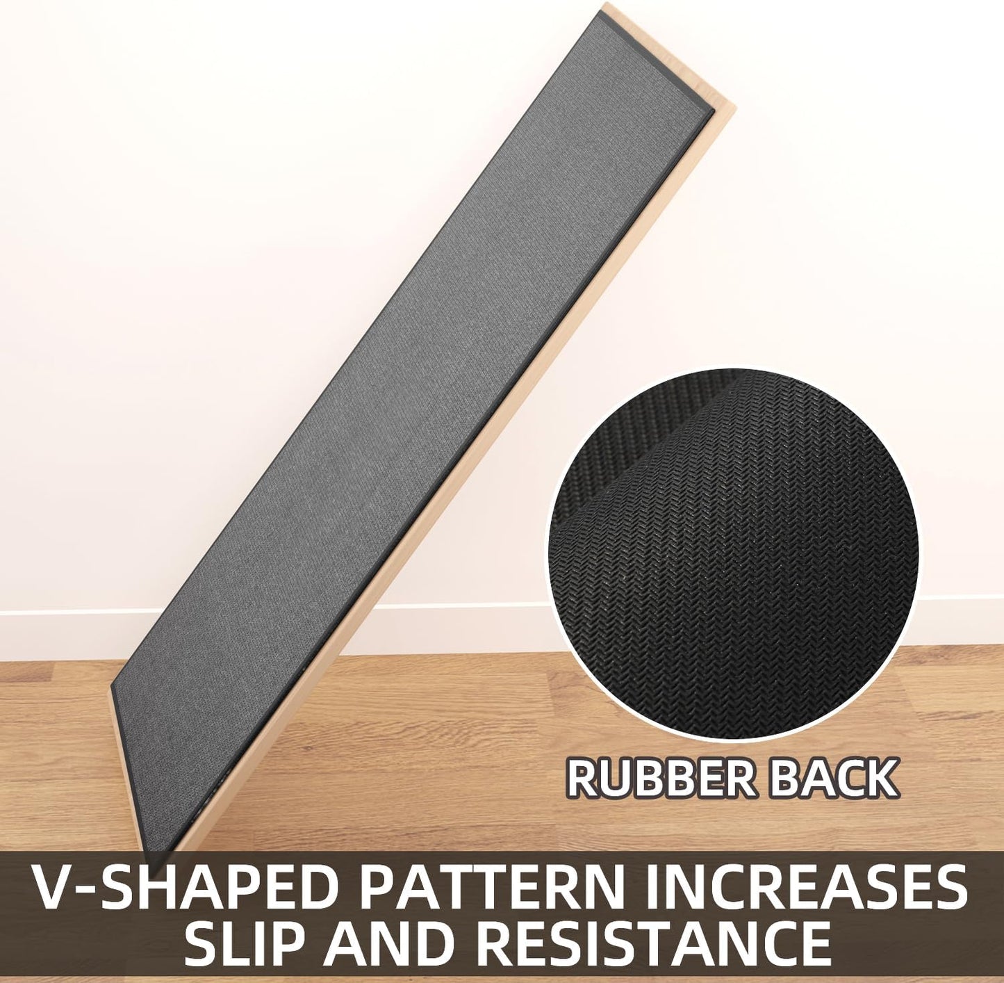 Kitchen Mat Set of 2 PCS, Cushioned Non Slip Rugs for Kitchen Floor, Absorbent Runner Comfort Standing Mats Washable for Kitchen, Office, Home (Black, 17.3"x30"+17.3"x60")