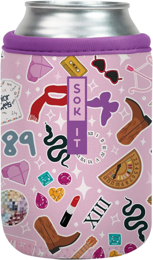 Sok It CanSok Sleeve for Beer & Soda Insulated Neoprene Cover (On Tour, 12oz Can Sleeve)