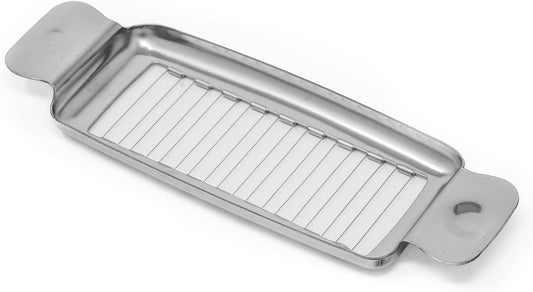 Stainless Steel Butter Slicer - Single Stick Butter Cutter for Butter Squares - Makes Individual Butter Pats for Baking Pastry Dough - Handheld Butter Measurement Tool