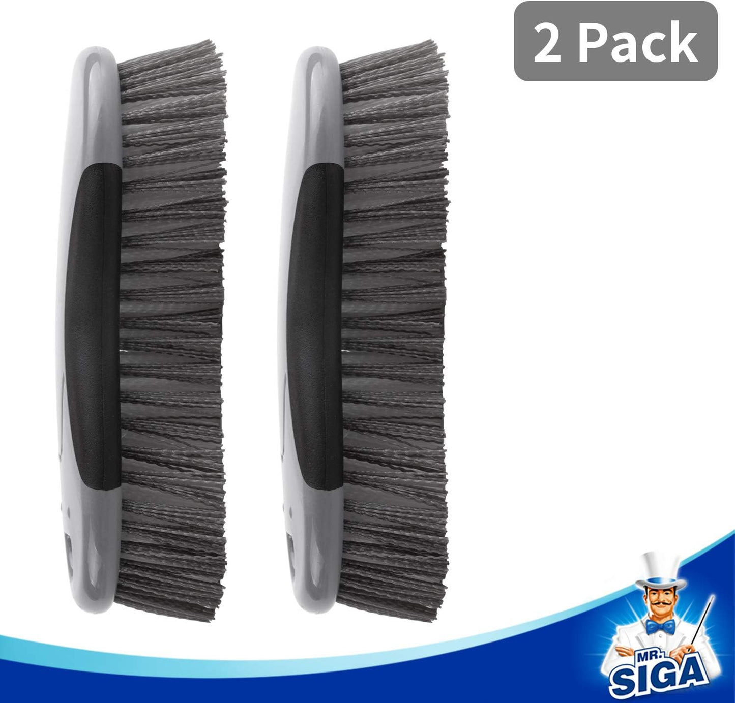 MR.SIGA Multi-Purpose Heavy Duty Scrub Brush - Pack of 2