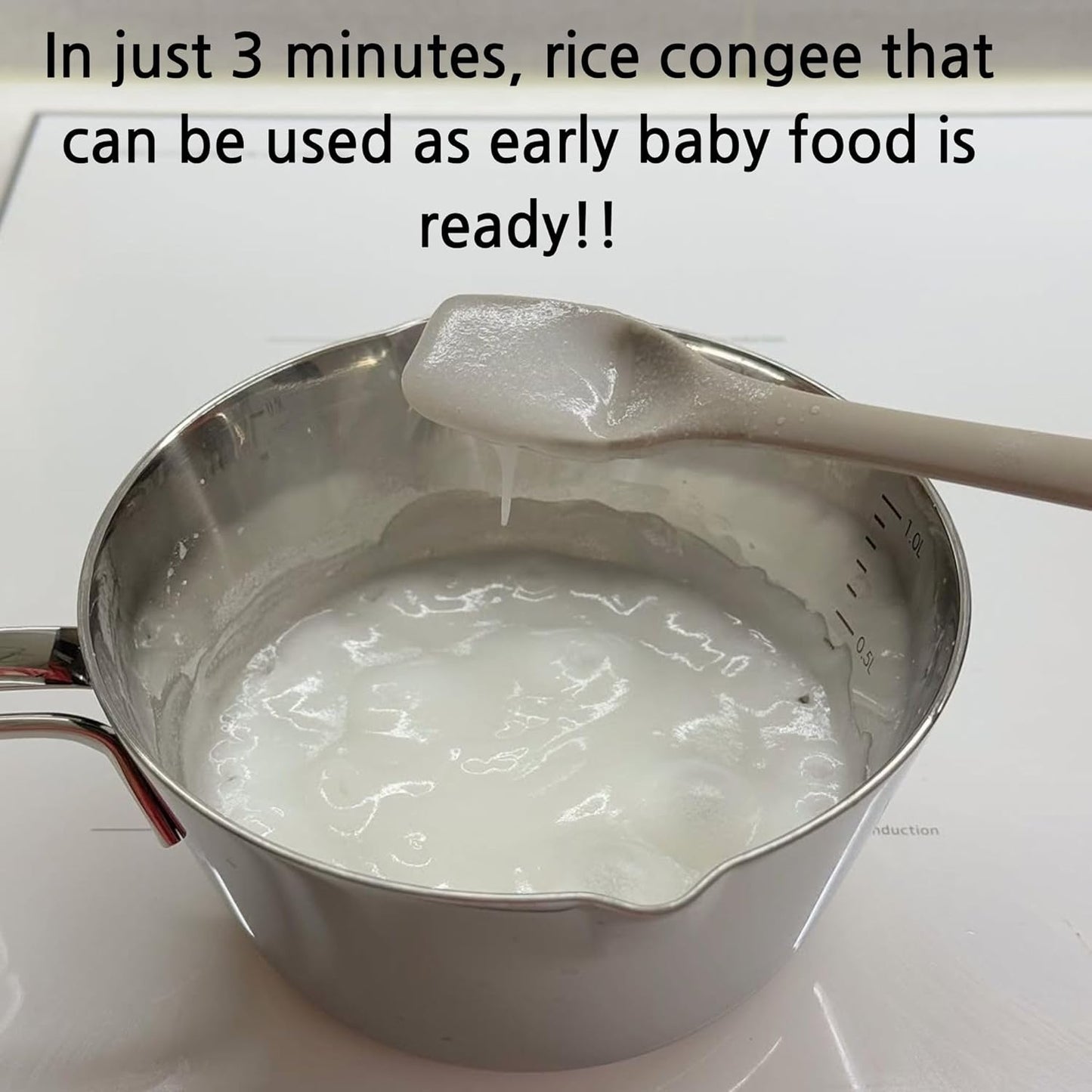 mom's Organic Simple Rice Powder Korean Rice Flour for Soup, Congee (Rice + Cabbage) 15g*5stick/box