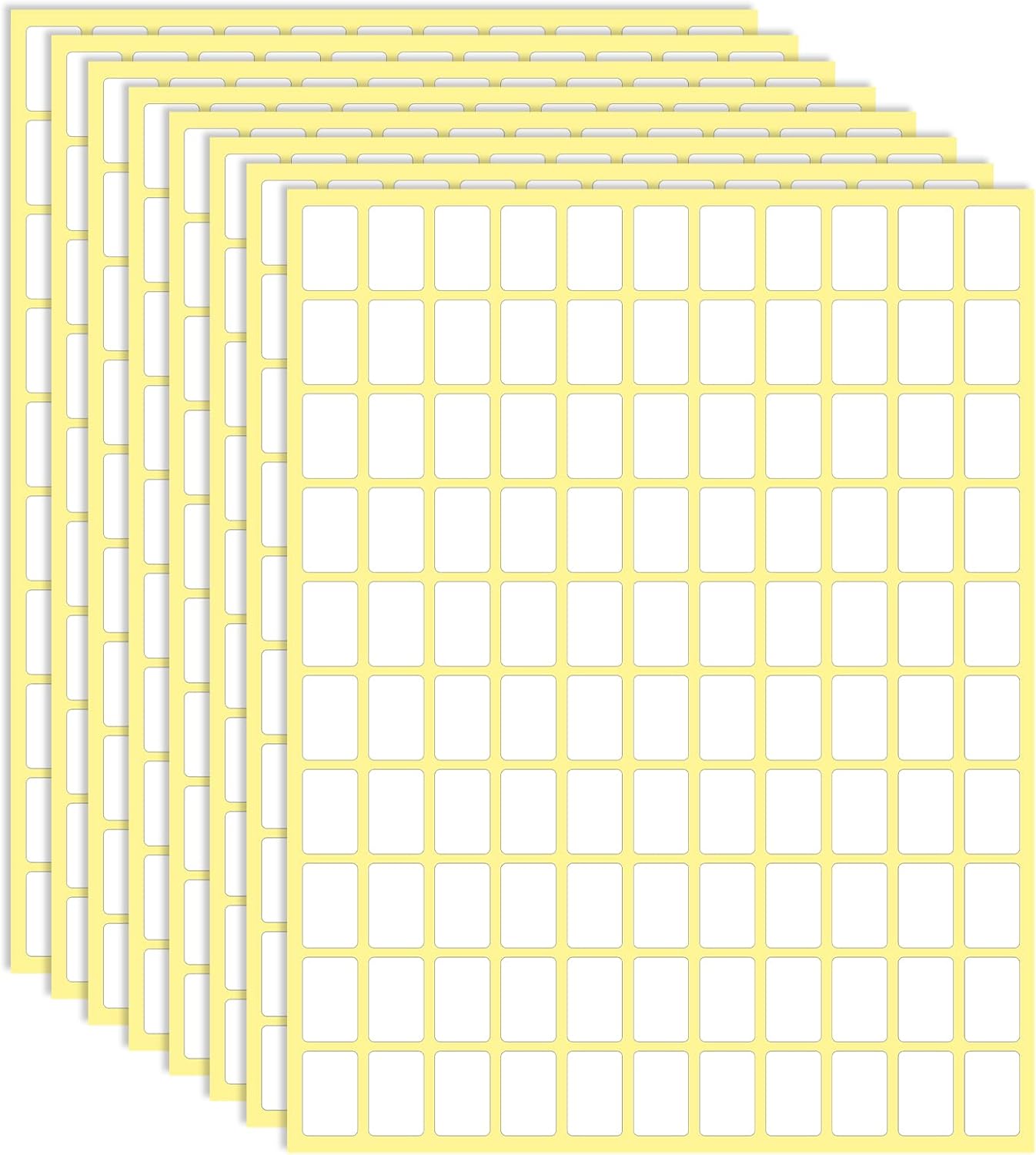Sliverdew White Labels Stickers, 3300 Pack Small 0.5" x 0.75", Removable Blank Labels for School, Office, Kitchen, 110 Labels per Sheet, Paper, Rectangular, 3300pcs