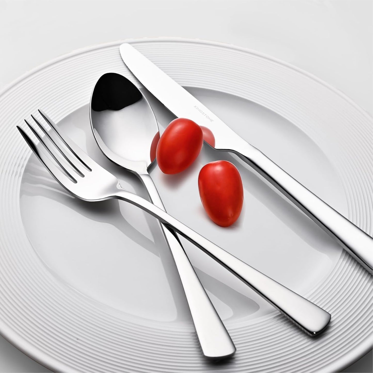 KINGSTONE 18/10 Stainless Steel Flatware, 10-Piece Forged Silverware Set for 2, Mirror Polished Cutlery Set Dishwaher Safe for Home, Restaurant, Wedding, Party