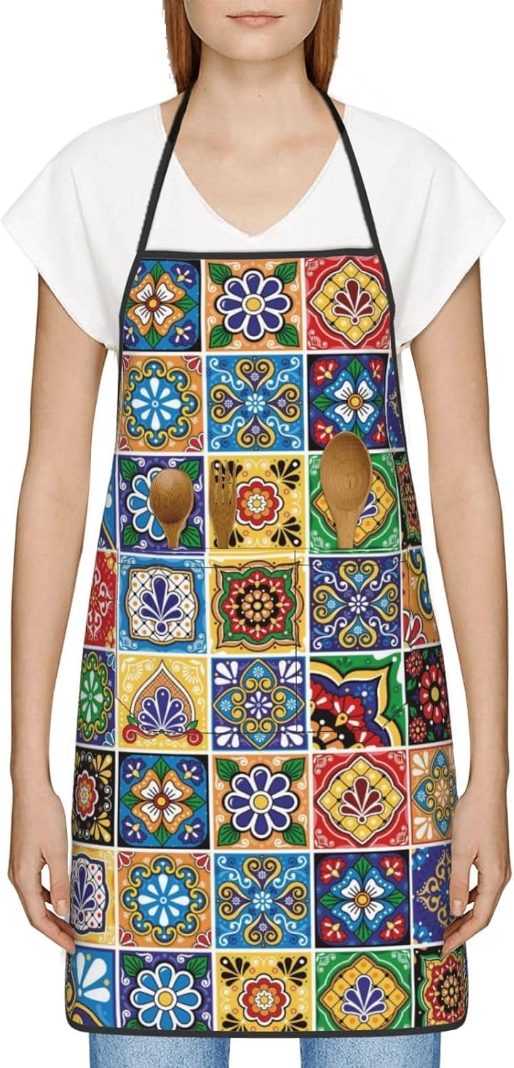 Women Men Bib Aprons Chef Cooking Aprons with Pockets for Kitchen Cooking BBQ Baking Grilling