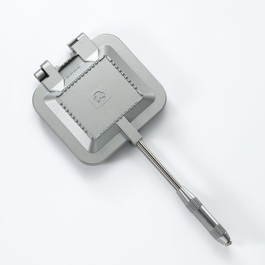 camping moon Sandwich Maker Hot Sand Single Burner Gas Fire Open Fire Compact Aluminum TT-1315 (Silver)
