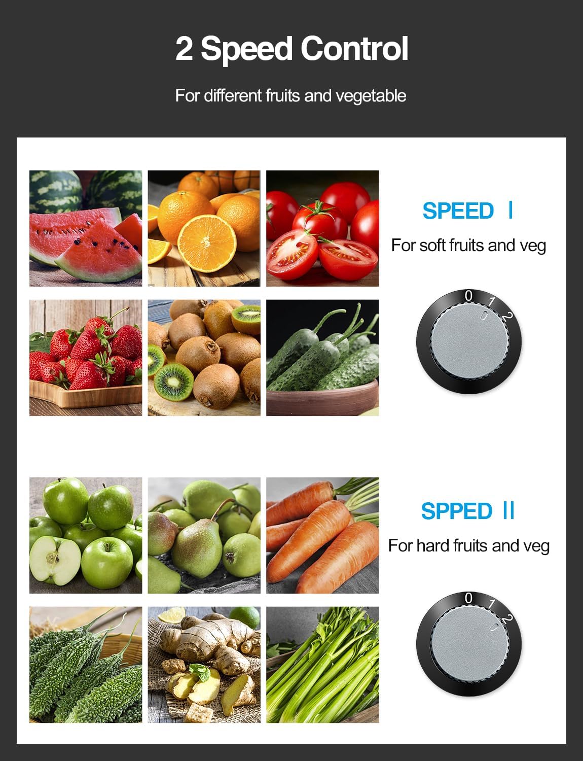 Juicer Machine, 800W Centrifugal Juicer Extractor with Wide Mouth 3” Feed Chute for Fruit Vegetable, Easy to Clean, Stainless Steel, BPA-free (Metallic Black)