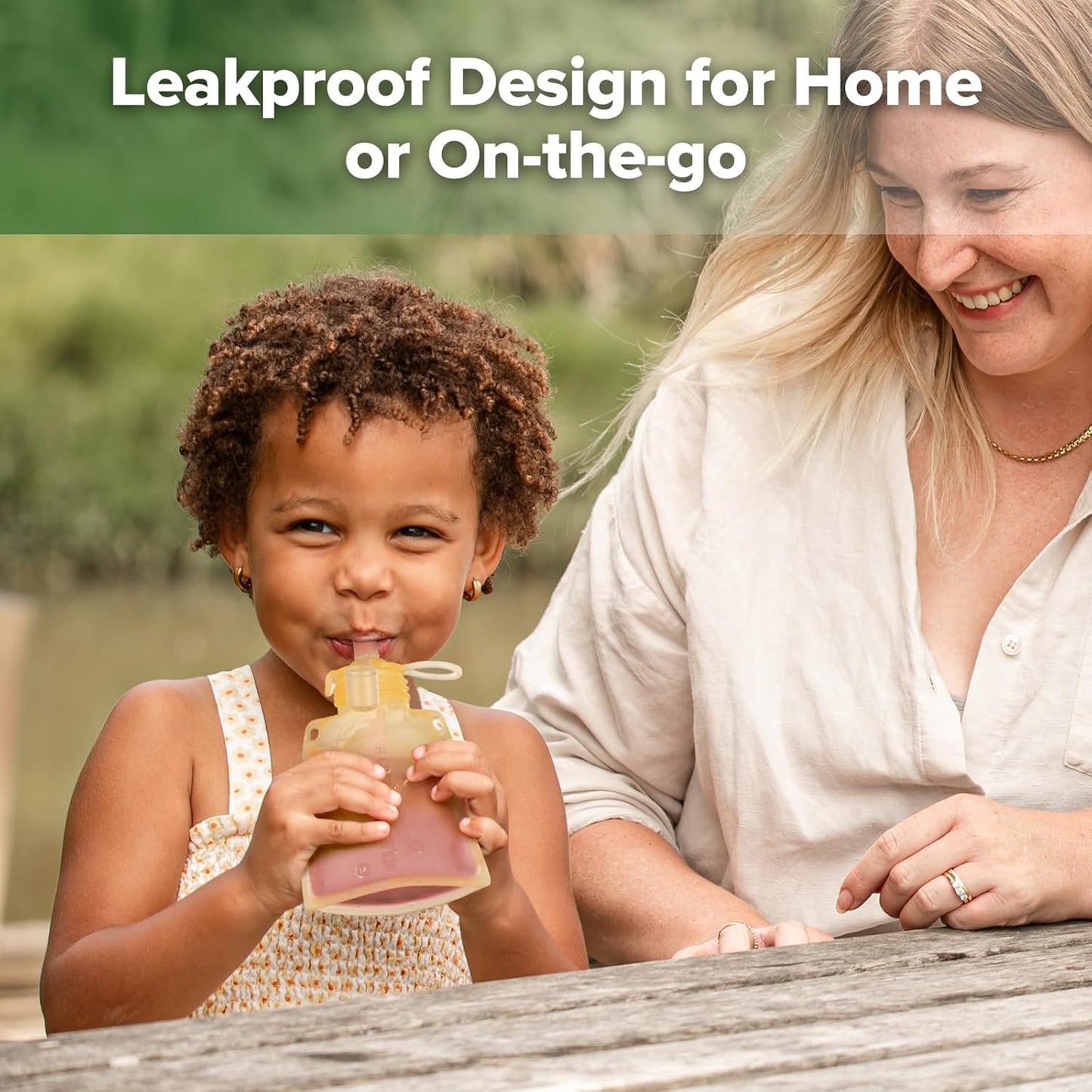 haakaa Baby Food Pouch Refillable Baby Squeeze Silicone Yummy Pouch, Soft Reusable Squeeze Storage Food Pouch for Kids Toddler,Home Made Food Puree,Smoothie Pouch Bag, 4oz, 4 Pack,6m+ (Yellow)