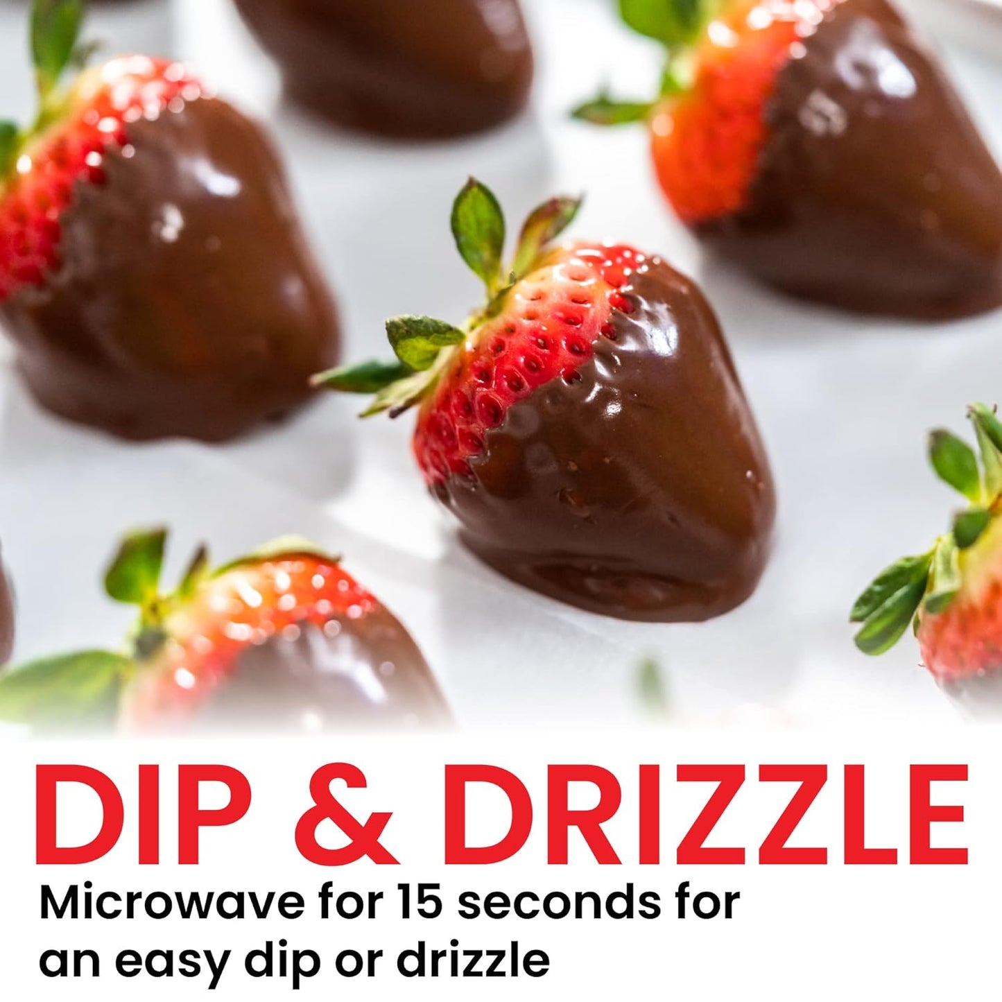 Cornaby's Ready to Use Chocolate Ganache (2 pack) | Rich & Creamy Chocolate Topping, Drizzle or Dip for Strawberries, Pretzels, Macarons, Cookies, Cupcakes & Layer Cakes | 2 Plastic Tubs - 1 LB Each