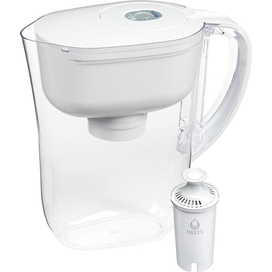Brita Metro Water Filter Pitcher with SmartLight Change Indicator, BPA-Free, Replaces 1,800 Plastic Water Bottles a Year, Lasts Two Months, Includes 1 Filter, Small - 6-Cup Capacity, White