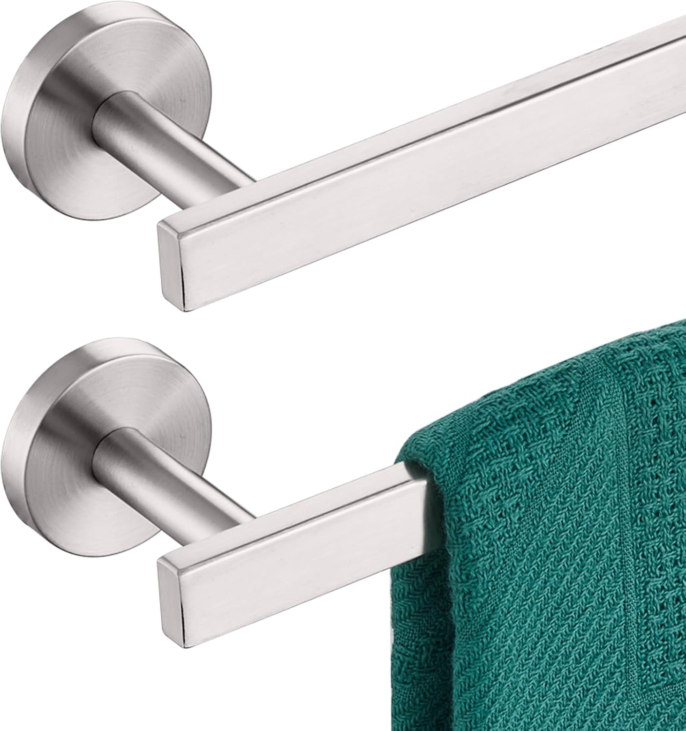 16 Inch Bathroom Towel Bar Bath Towel Rack Kitchen Towel Holder Towel Hanger Wall Mounted SUS304 Stainless Steel 2 Pack Brushed Nickel AN4001BR-L16-P2