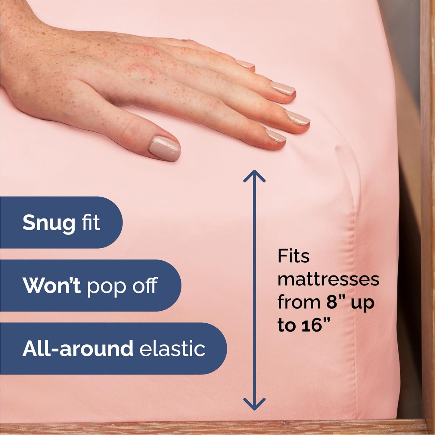 Queen Size 4 Piece Sheet Set - Comfy Breathable & Cooling Bed Sheets Set - Hotel Luxury Bedding for Women, Men, Kids, Teens, Boys & Girls - Deep Pockets, Soft and Wrinkle Free - Oeko-Tex - Baby Pink